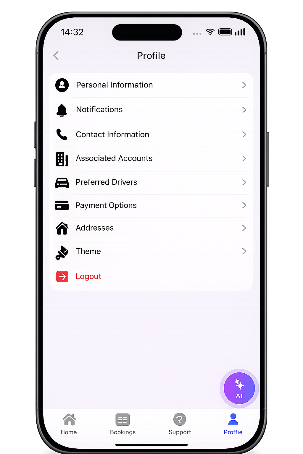 Client app profile management